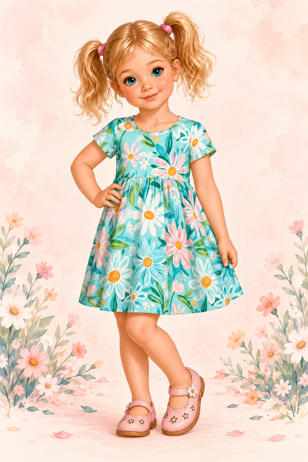 Daisy Breeze Bamboo Twirl Dress | Landrie Lou
