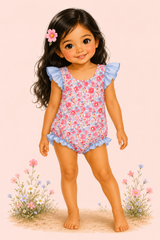 Bluebell Blossoms Swimsuit | UPF 50+