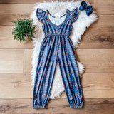 Blue & Mustard Jumpsuit by Twocan