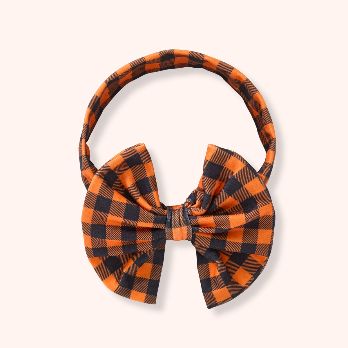 Harvest Gingham Bow Headband | Pete + Lucy