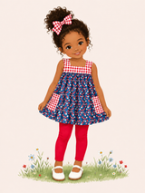 Americana Red White & Blue Capri Set | TwoCan