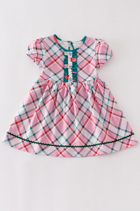 Cherry Blush Plaid Dress