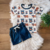 Sketchy Cows Shorts Set by Twocan