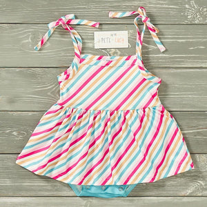 Summer Stripes Baby Romper by Pete and Lucy