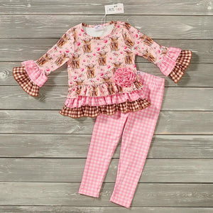 Cows & Roses Pants Set by Pete and Lucy