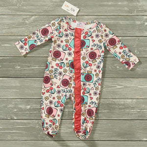 Everbloom Zip Up Baby Romper By Pete and Lucy