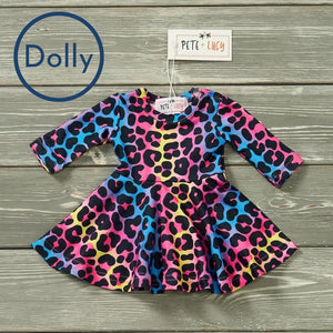 Rainbow Roar Dolly Dress by Pete and Lucy
