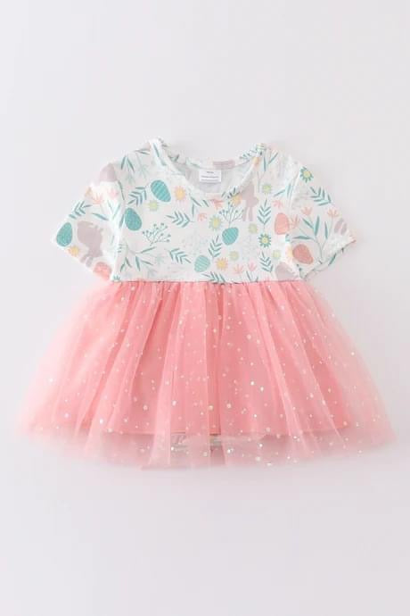Easter Sequin Skirted Baby Bubble