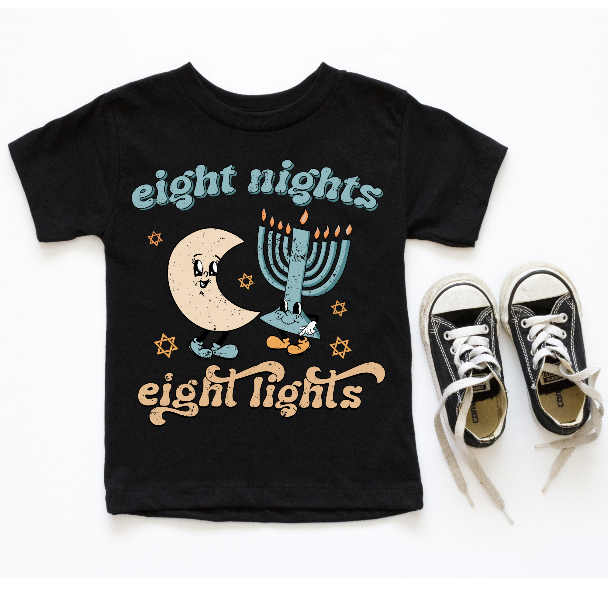 Eight Nights, Eight Lights, Hanukkah | Kid's Graphic Tee
