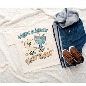 Eight Nights, Eight Lights, Hanukkah | Kid's Graphic Tee