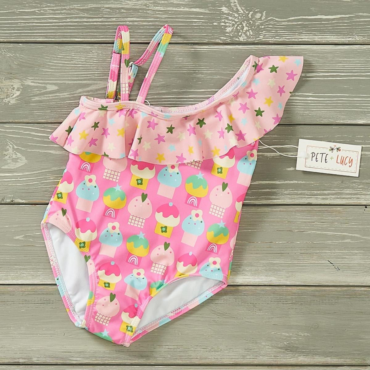 Cute As A Cupcake One Piece Swim Set by Pete and Lucy