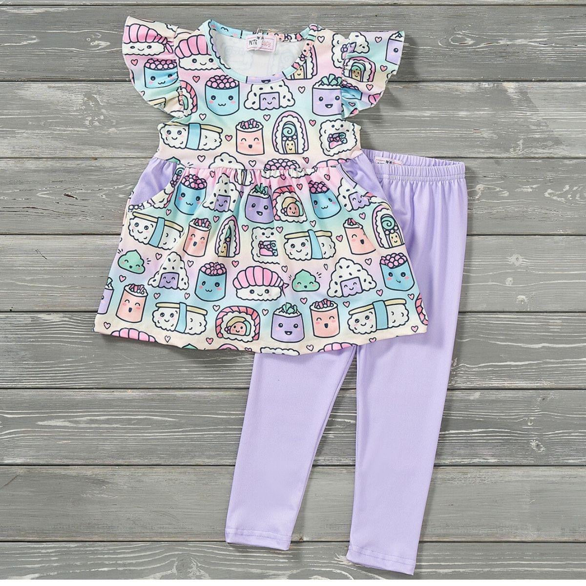Sushi Friends Pants Set by Pete and Lucy