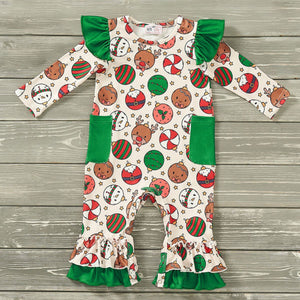 Christmas Ornaments Baby Romper by Pete + Lucy