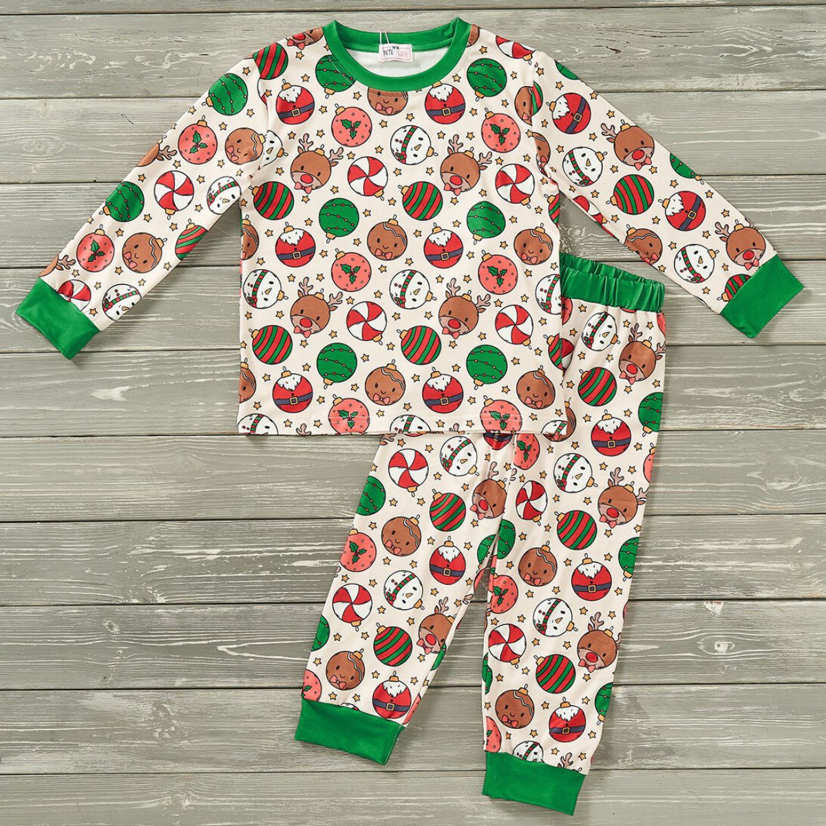 Christmas Ornaments Kid’s Loungewear Set by Pete + Lucy