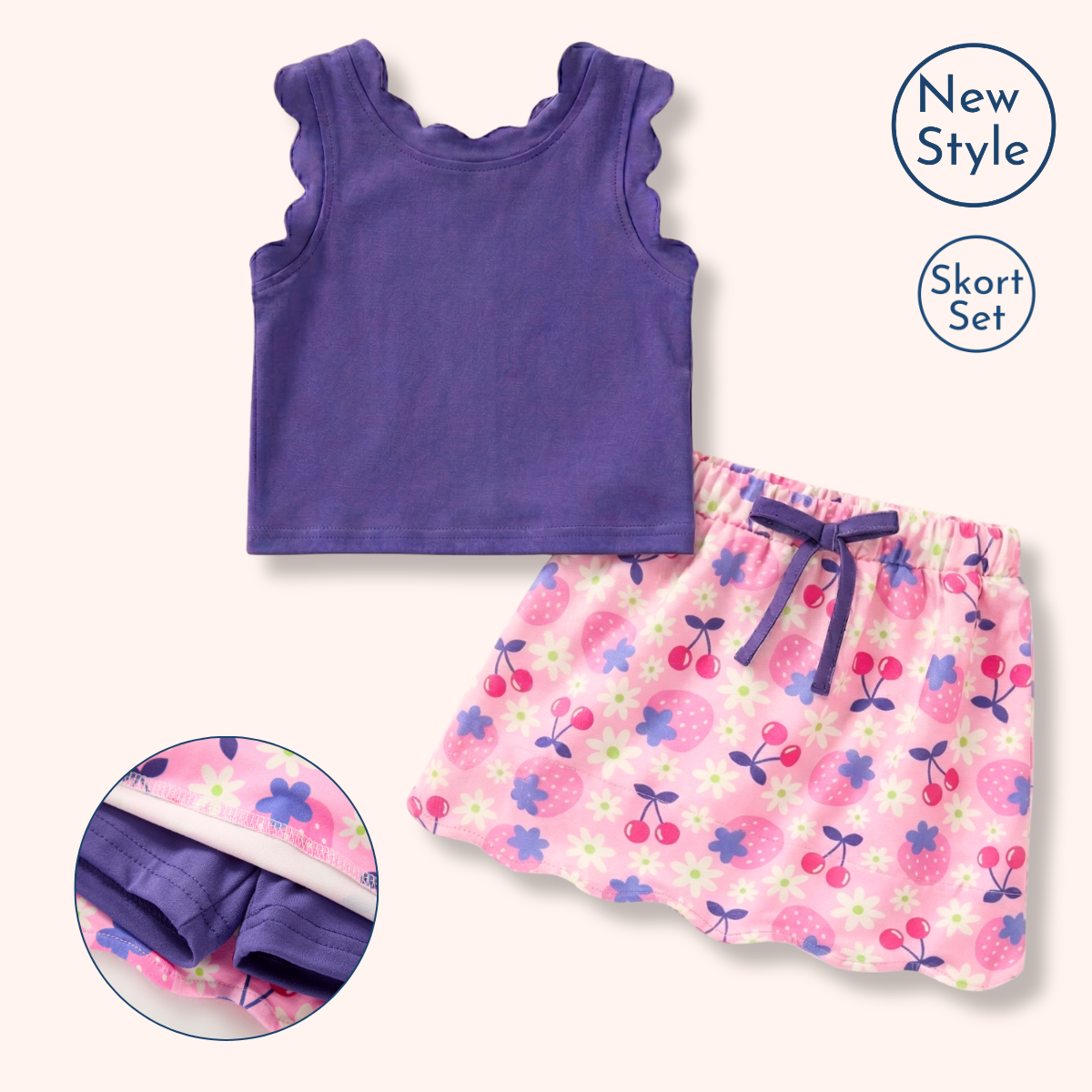 Cherry Berry Sweet Skort Set | Pete + Lucy