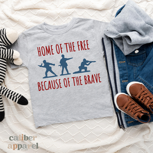 Home of the Free, Because of the Brave | Kid's Graphic Tee