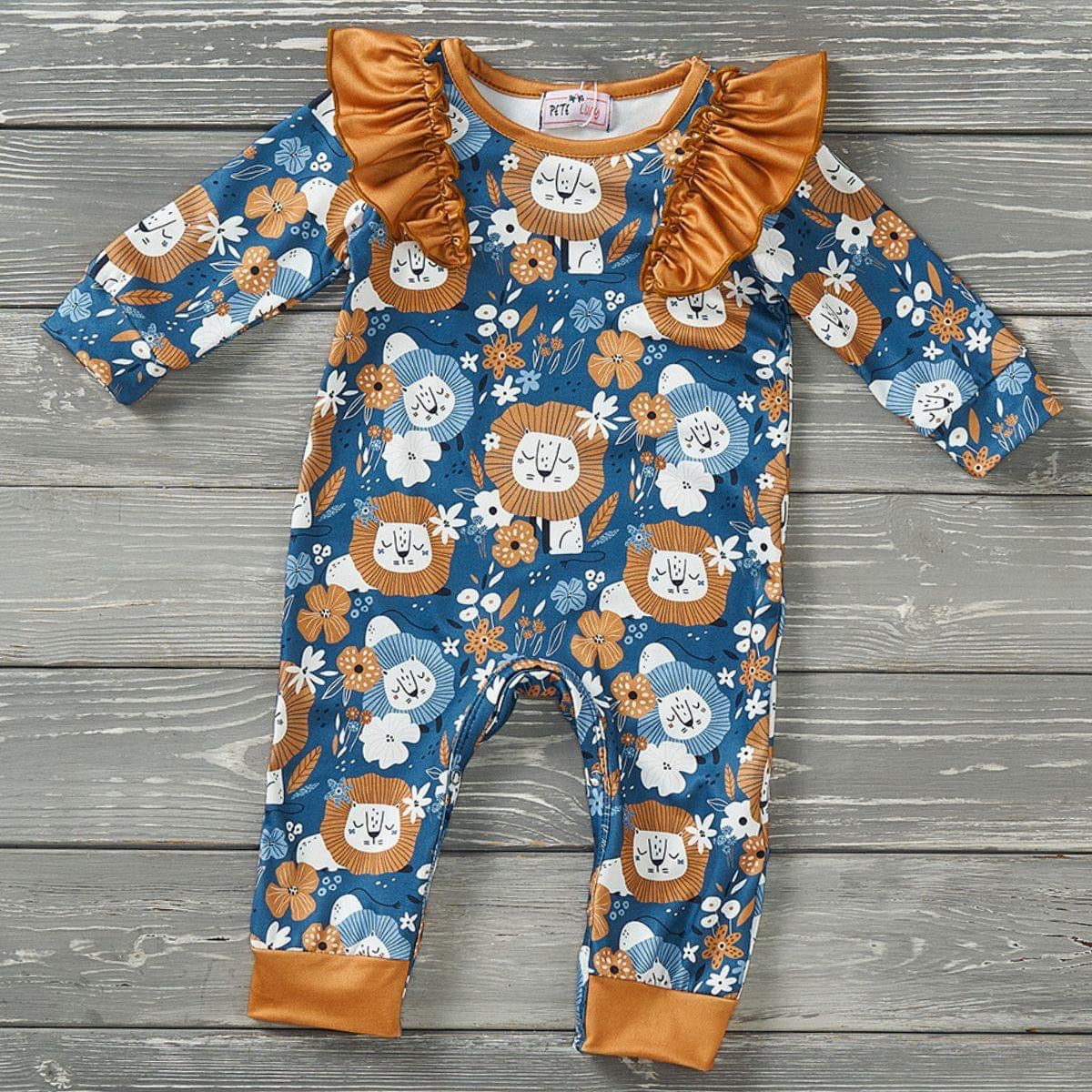 Majestic Manes Ruffle Baby Romper by Pete and Lucy