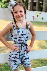 Swimming With Sharks Girl’s Romper by Twocan