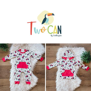 Christmas Tractor Baby Romper by Twocan