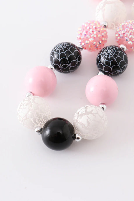 Pink Bat Halloween Bubblegum Necklace