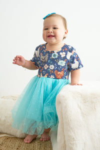 Chicken Floral Delight Tulle Dress by Abby & Evie