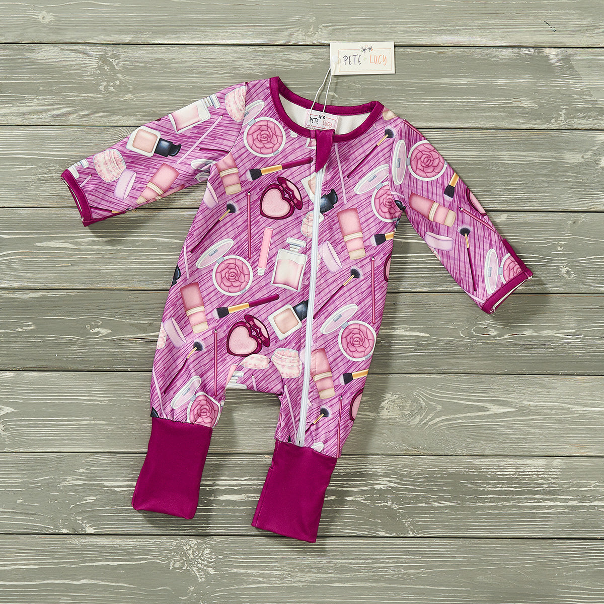 Delilah Zip Up Baby Romper by Pete & Lucy