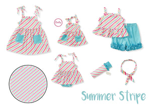 Summer Stripe Minky Blanket by Pete and Lucy