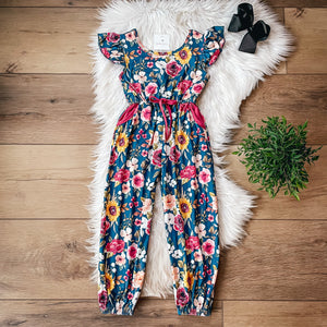 Fall Flowers Jumpsuit by Wellie Kate