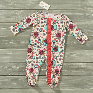 Everbloom Zip-Up Baby Romper by Pete & Lucy