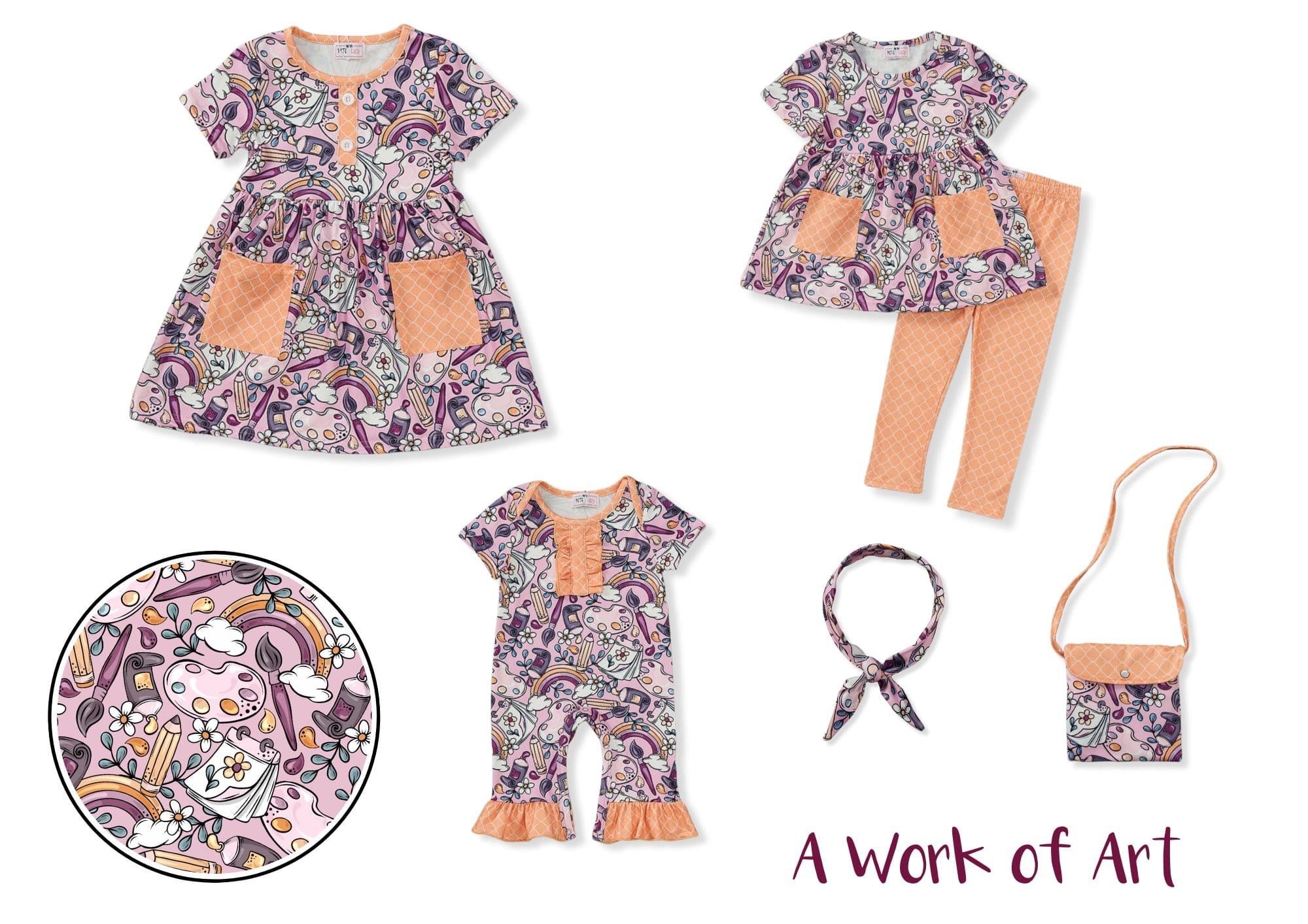 A Work of Art Baby Romper by Pete and Lucy