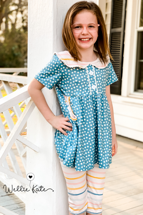 Stripes & Polka Dots Capri Set by Wellie Kate