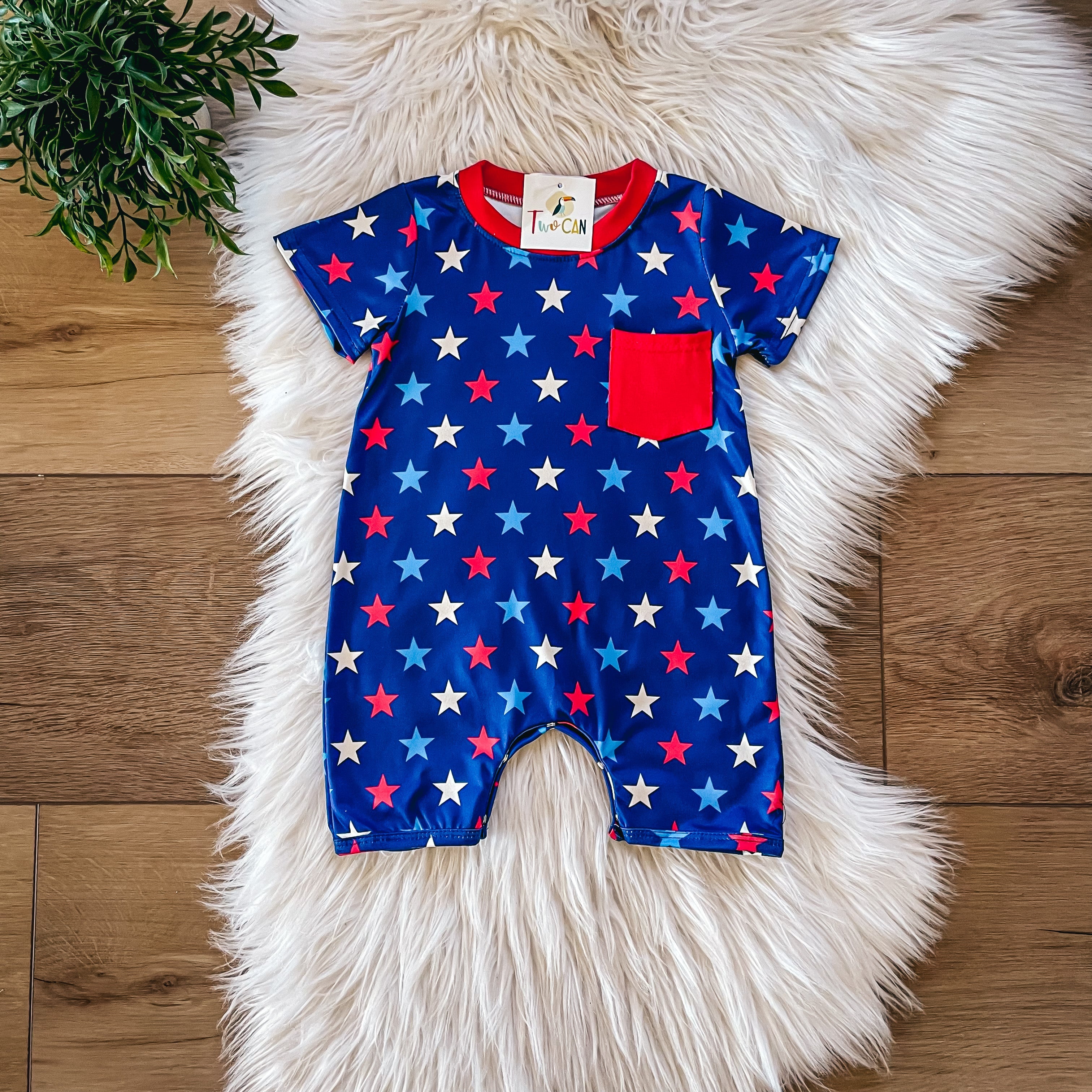 Navy Stars Baby Romper by Twocan