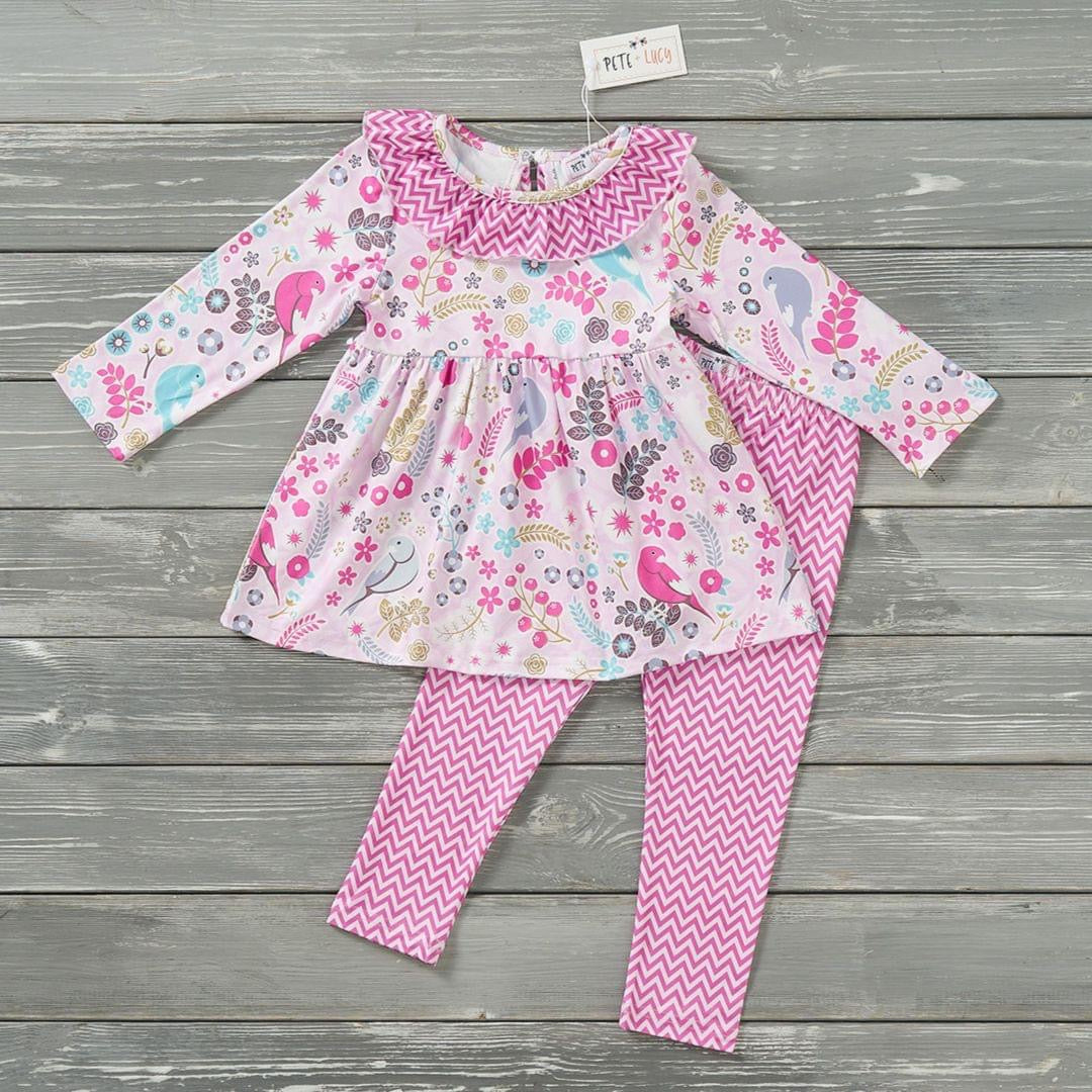 Birdsong Blossoms Two-Piece Pants Set by Pete and Lucy