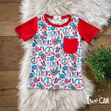 Americana Peace Pocket Tee | Twocan
