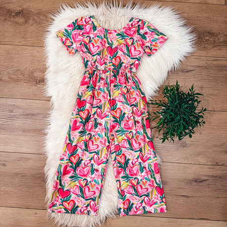 Floral Hearts Jumpsuit | Twocan