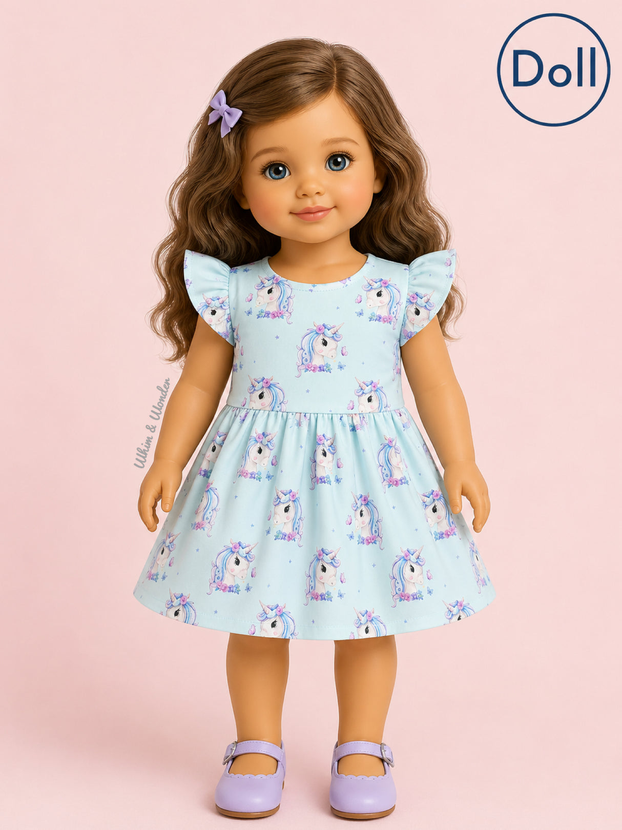 Unicorn Wishes Doll Dress for 18" Dolls | Pete + Lucy