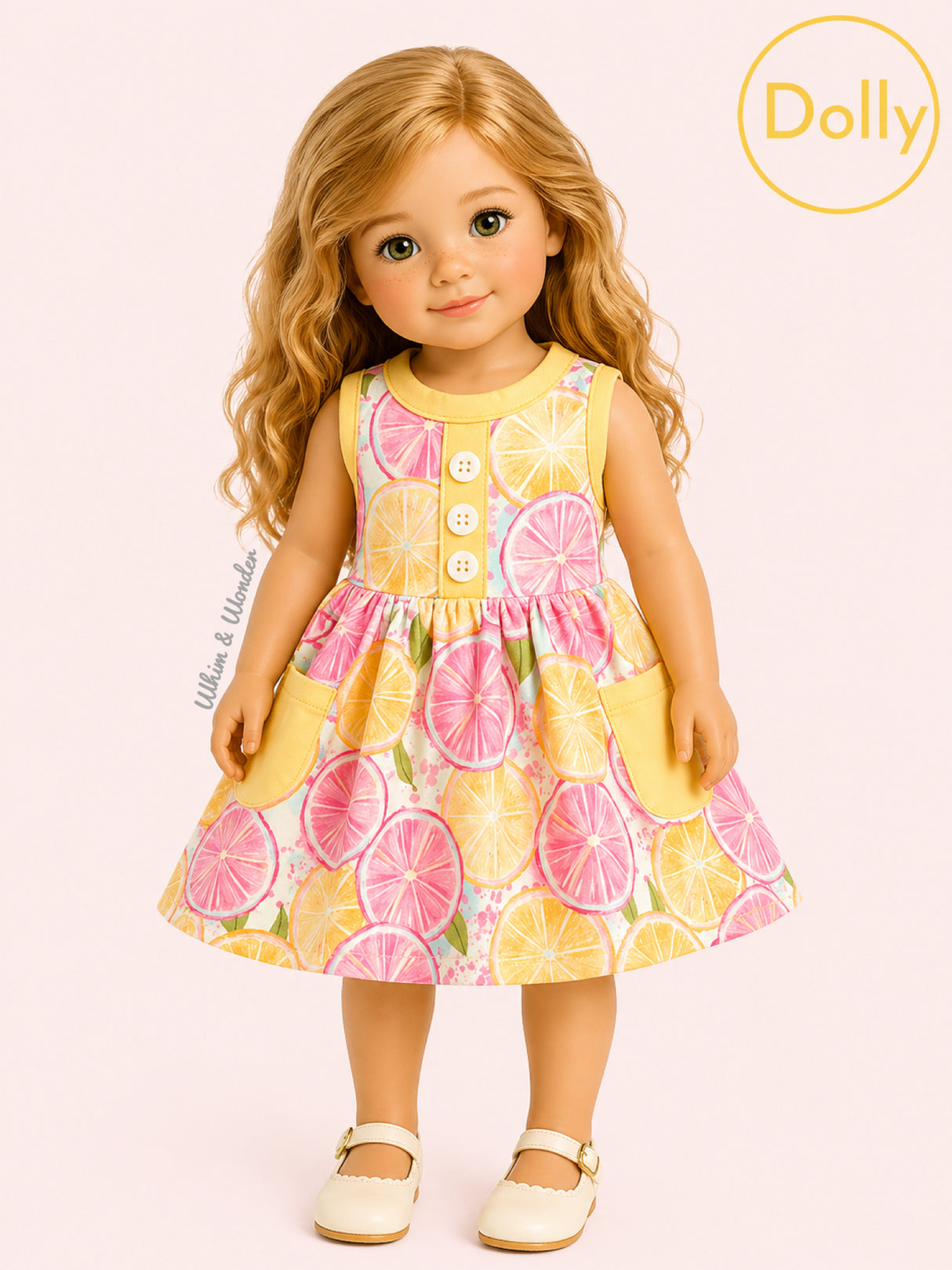 Lemon Burst Doll Dress for 18" Dolls | Pete + Lucy