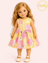 Lemon Burst Doll Dress for 18" Dolls | Pete + Lucy
