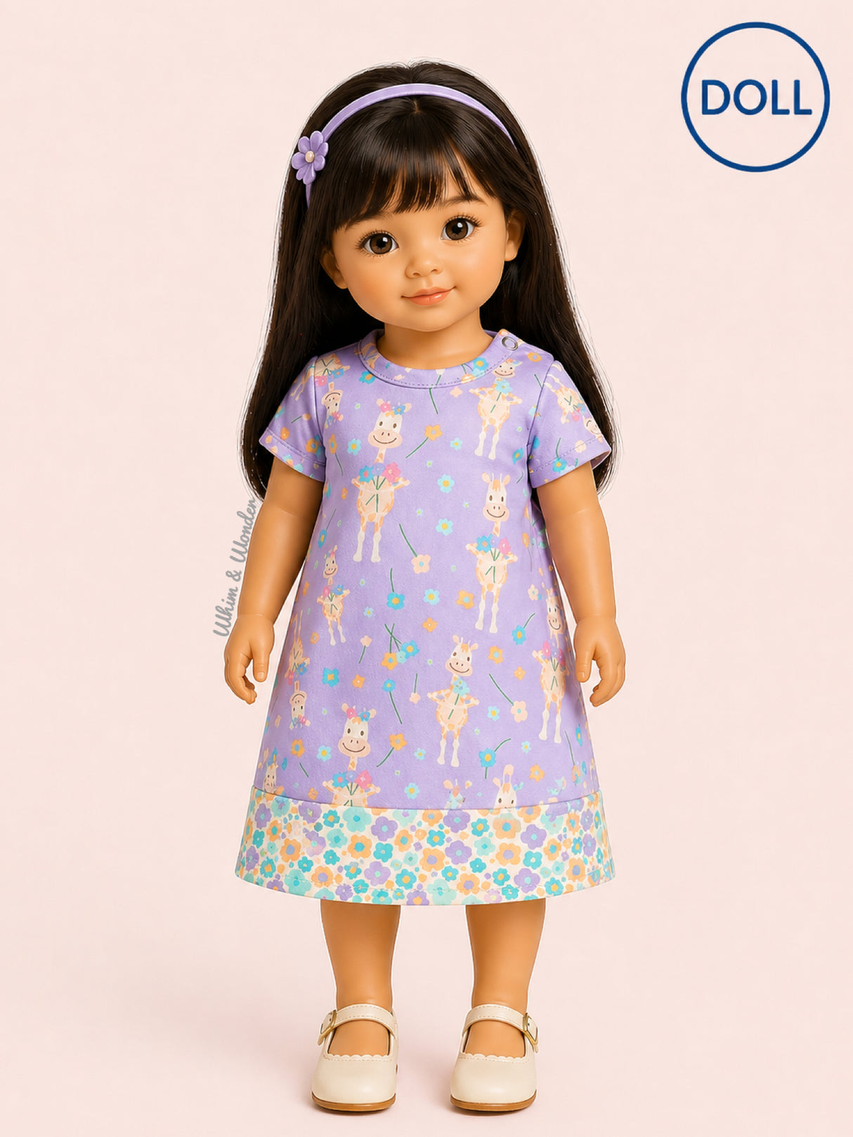 Gracie’s Giraffe Doll Dress for 18" Dolls | Pete and Lucy