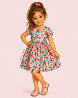 Coral Bloom Bamboo Twirl Dress | Landrie Lou