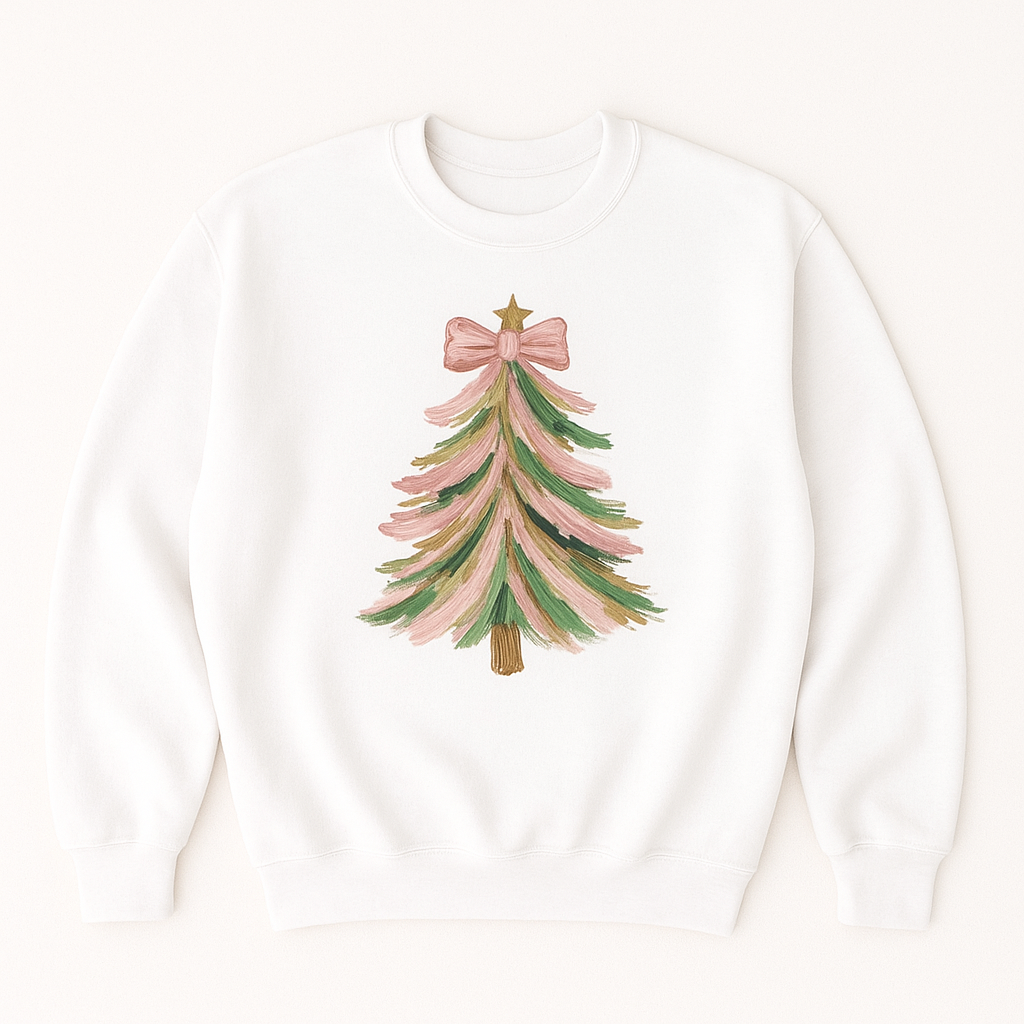 Hand Painted Christmas Tree | Graphic Sweatshirt