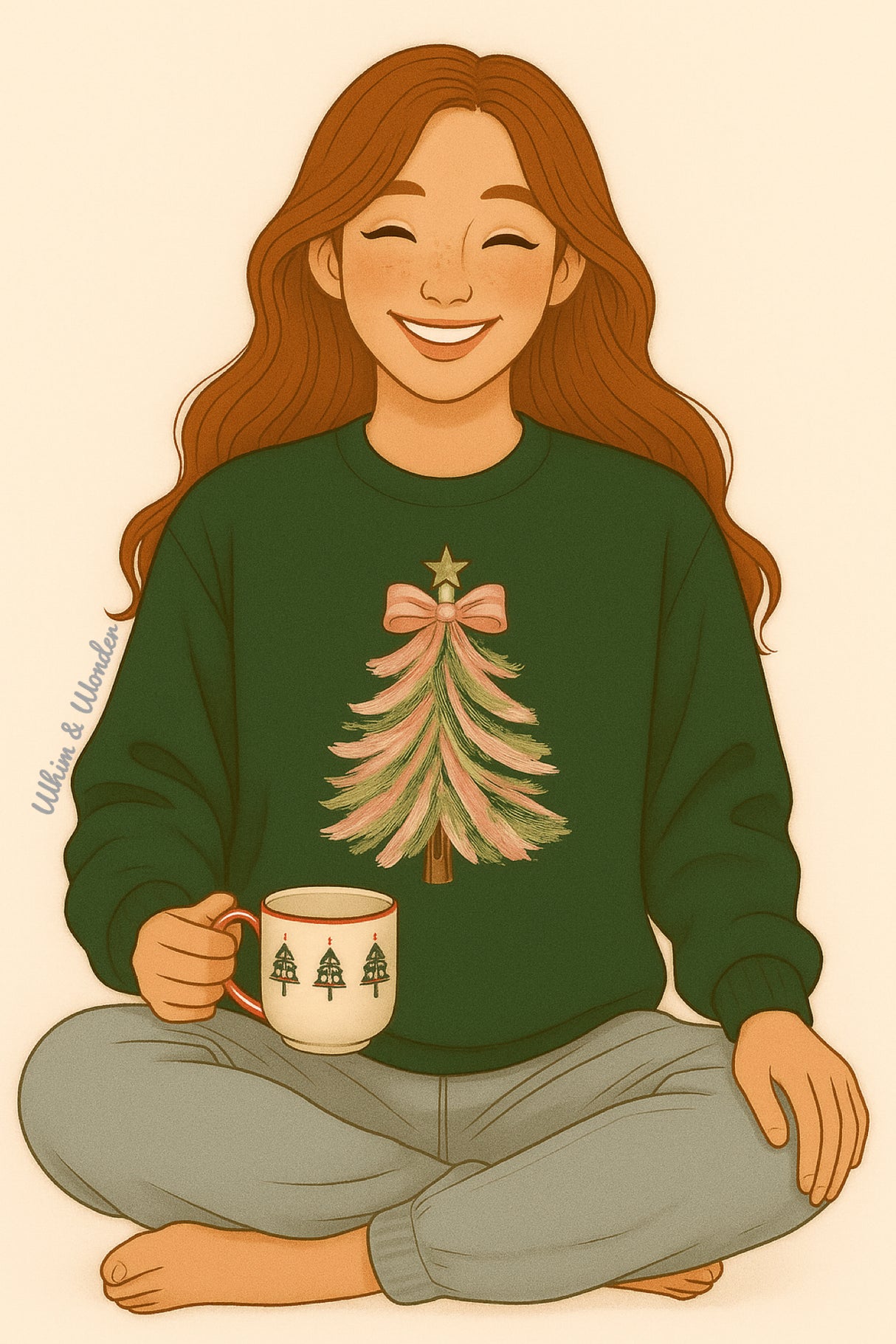 Hand Painted Christmas Tree | Graphic Sweatshirt