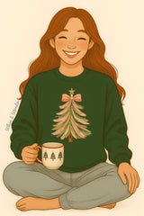 Hand Painted Christmas Tree | Graphic Sweatshirt