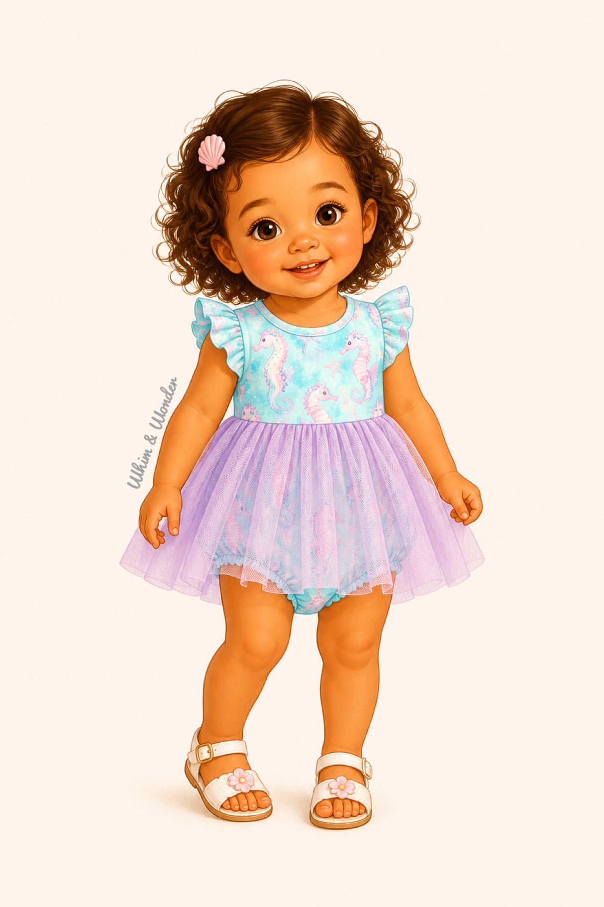 Seashorse Cove Baby Skirted Bubble | Pete + Lucy