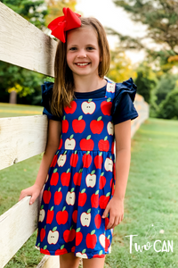 Apple For The Teacher Two-Piece Jumper Dress by Twocan