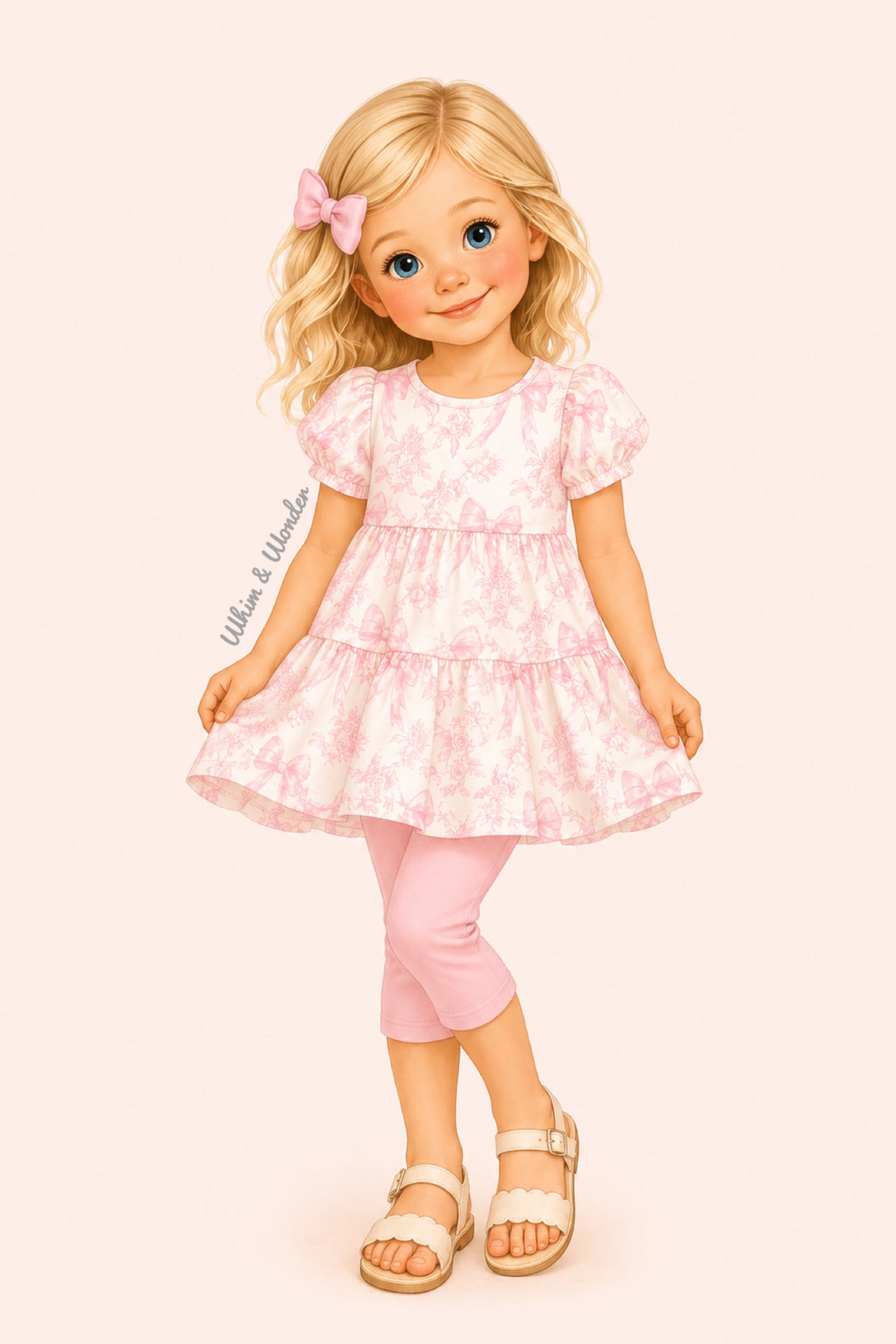 Baby Pink Vintage French Fairytale Capri Set | Pete + Lucy