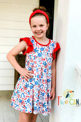 Americana Peace Dress by Twocan