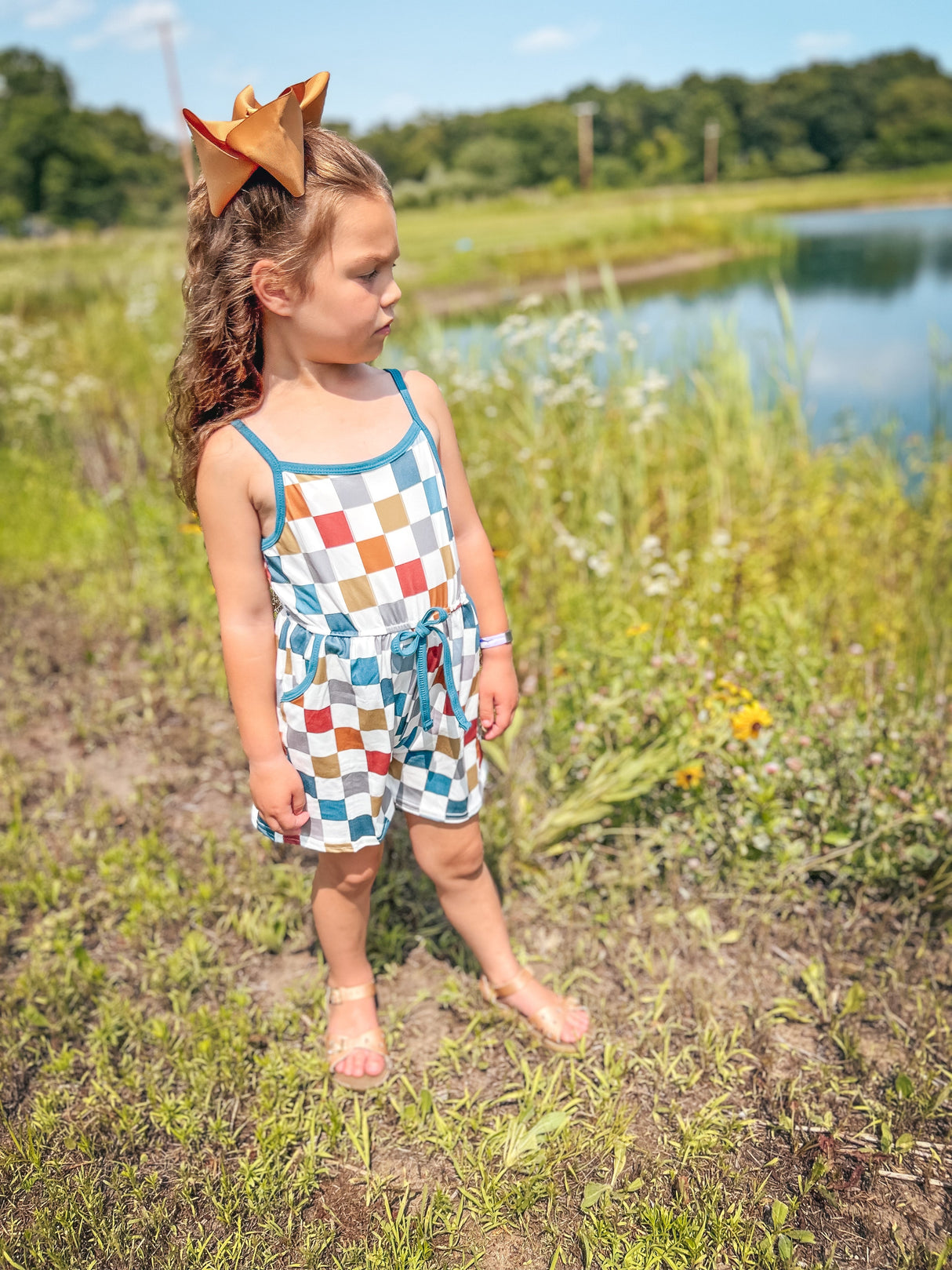 Checkers Shorts Jumpsuit by Twocan