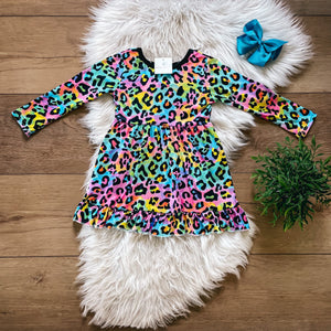 Rainbow Leopard Dress by Wellie Kate