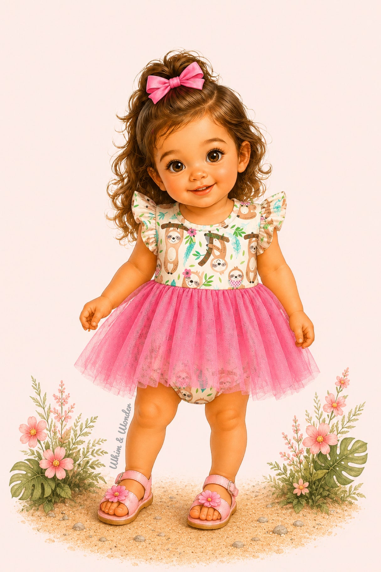Summer Sloths Baby Skirted Bubble | Pete + Lucy